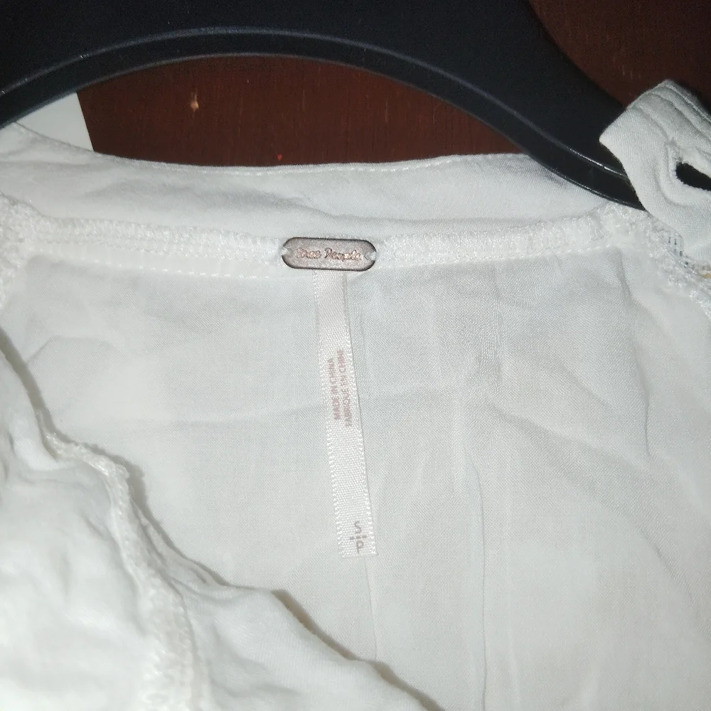 FREE PEOPLE Sweetest Thing Embroidered Thermal Blouse
